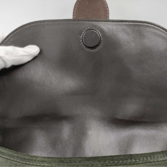 Ralph Lauren Suede Shoulder Bag Green - Picture 4 of 9